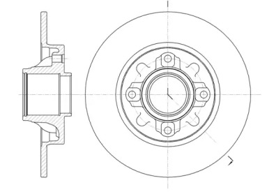 REMSA диск гальмівний задній 249*9 CITROEN C4, DS4, 08-.