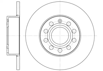 Диск гальмівний SEAT, SKODA SUPERB, VW CADDY, GOLF задн. (вир-во Remsa)