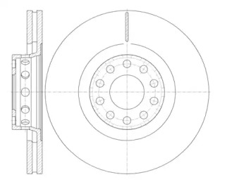 Диск гальмівний AUDI A6, A8 передн., вент. (вир-во REMSA)