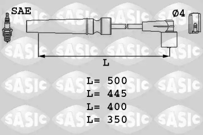 Дріт запалювання CHEVROLET, DAEWOO 1.6 (компл.) (вир-во SASIC)