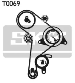 SKF К-кт. ГРМ (рем.+ролик+кріплення)  AUDI 1,9TDI VW 1,9TD/TDI/SDI SEAT 1,9TD/TDI