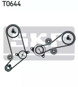 SKF К-т  ГРМ (2шт ременя ГРМ + 3шт ролики + кріплення) VW LT, T4 2.5 TDI