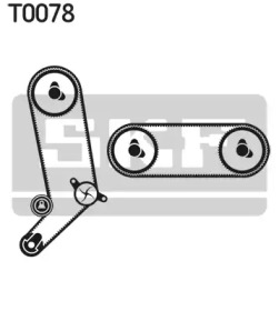 SKF К-кт. ГРМ  (2шт.рем.+ролик+кріплення) VW T4 2.4d