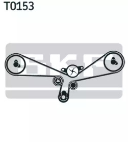 SKF К-кт. ГРМ  (рем.+3шт. ролик+нат. планка+ кріплення) AUDI 2,4/2,8/4,2: A4/6/8 96- VW Passat 2,8 97-