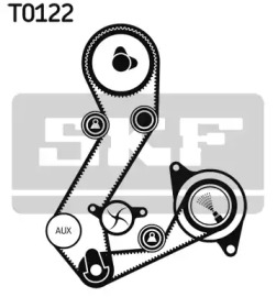 SKF К-кт. ГРМ (2шт. рем.+3шт. ролика+кріплення) FORD 1,8D/TD: Escort, Fiesta, Sierra 89-01