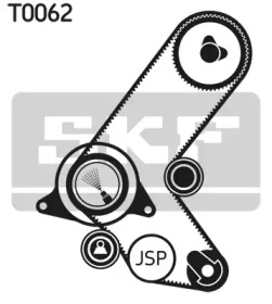 SKF К-т ГРМ (ремінь+2 ролика) OPEL Corsa A/B, Kadett, 1,5D/TD