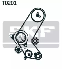 SKF К-кт ГРМ + 2 ролика натягу + кріплення OPEL ASTRA 1.7CDTI