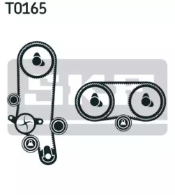 SKF VW К-кт. ГРМ  (помпа +2шт.рем.+4шт.ролик+кріплення) Golf IV, Polo SKODA