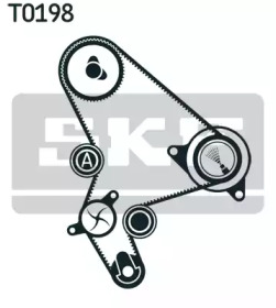 SKF CITROEN К-кт. грм. (ремінь + 2шт ролики + помпа + кріплення) JUMPER 02-, PEUGEOT BOXER 2.2 HDi