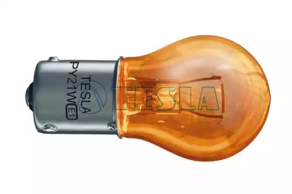 Лампа розжарювання 12V PY21W BAU15s AMBER (жовта) (1-конт)(смещ.цоколь) (кратно 10) Tesla