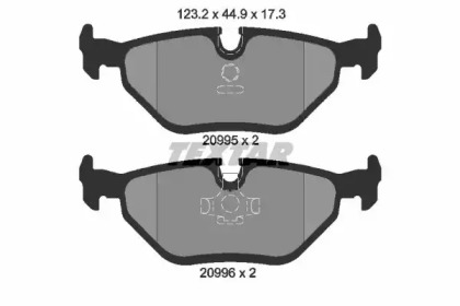 Гальмівні колодки BMW 3(E30,E36)/5(E34)/7(E32) \R \82-99