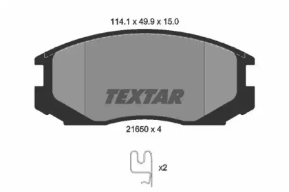 2165001 TEXTAR Гальмівні колодки до дисків