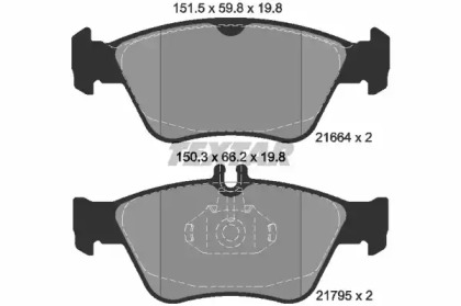 Гальмівні колодки MERCEDES C(W202)/E(W210)/SLK(R170) \F \93-\04