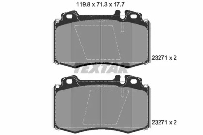2327102 TEXTAR Гальмівні колодки до дисків