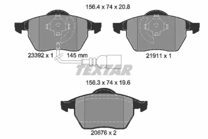 Гальмівні колодки AUDI/SEAT/SKODA/VW A3/Leon/Octavia/Bora/Golf \F \96-10