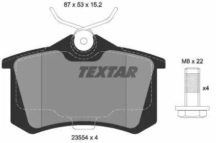 2355401 TEXTAR Гальмівні колодки до дисків