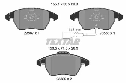 2358701 TEXTAR Гальмівні колодки до дисків