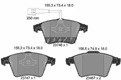 2374601 TEXTAR Гальмівні колодки до дисків