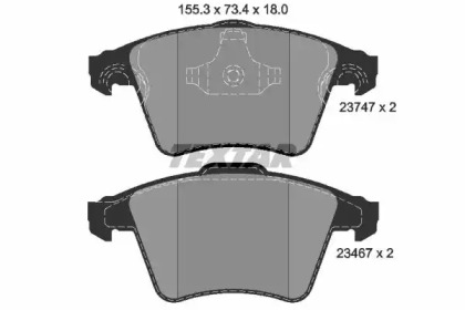 2374701 TEXTAR Гальмівні колодки до дисків