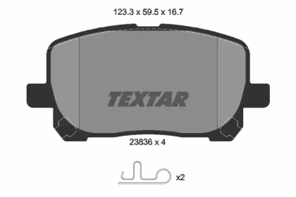 Гальмівні колодки TOYOTA Avensis/Corolla/Matrix \F \01-14