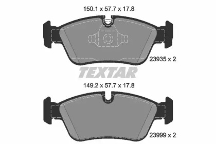 2393501 TEXTAR Гальмівні колодки до дисків