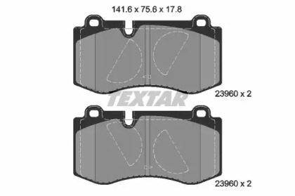 2396001 TEXTAR Гальмівні колодки до дисків