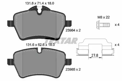 Гальмівні колодки MINI Cooper S \F \03-15