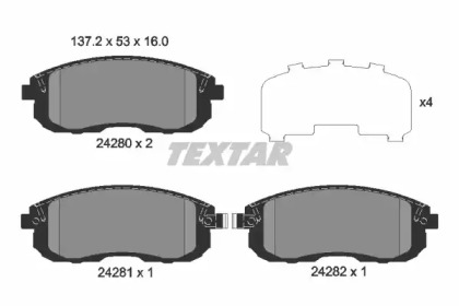 Гальмівні колодки FIAT/NISSAN/SUZUKI Cedici/Cube/SX4 \F \01>>