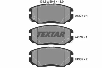 Гальмівні колодки HYUNDAI Sonata/Grandeur \F \05-11 - заміна на T2239301