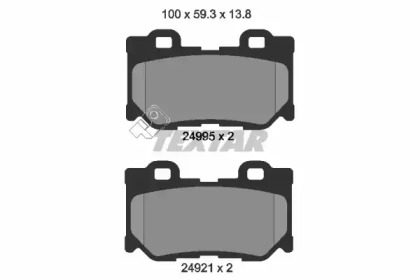 Гальмівні колодки INFINITI/NISSAN FX/Q60/370Z \R \07>>