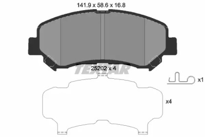 Гальмівні колодки NISSAN X-Trail(T31) \F \10-14