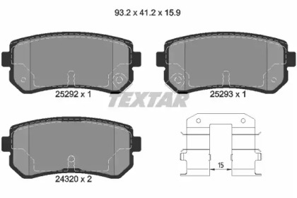 2529201 TEXTAR Гальмівні колодки до дисків