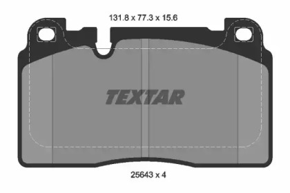 2564302 TEXTAR Гальмівні колодки до дисків