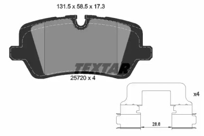 2572001 TEXTAR Гальмівні колодки до дисків