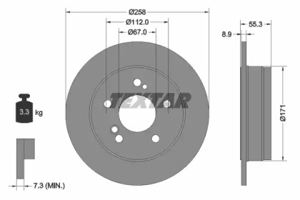 Диск гальмівний MERCEDES 190(W201)/E(W124) \R D=258mm \82-97