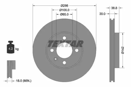 Диск гальмівний SEAT/VW Cordoba/Ibiza/Caddy/Polo \F D=256mm \83>>