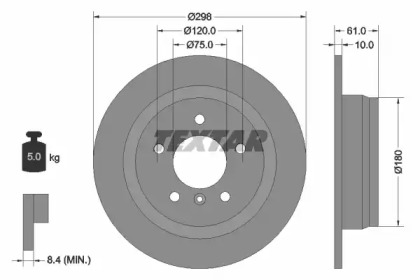 Диск гальмівний BMW 5(E39) \R D=298mm \95-\04