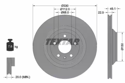 a_Диск гальмівний AUDI A6 \R D=330mm \04-12