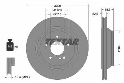 Диск гальмівний MERCEDES S(W221)/SL(R230) \R D=300mm \01>>