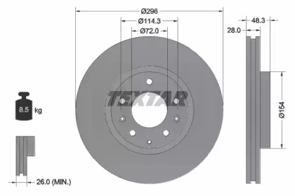 a_Диск гальмівний MAZDA CX-7 \F D=296mm \06-14