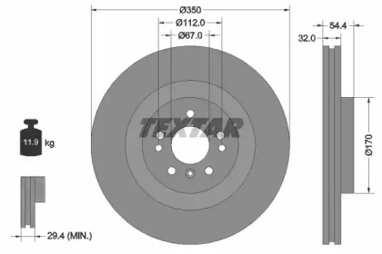 Диск гальмівний MERCEDES GL/GLE/GLS/M \F \12>>