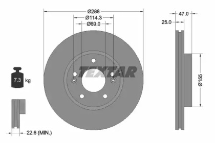 Диск гальмівний HYUNDAI/KIA i30/Ceed \F D=288mm \16>>