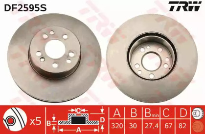 Диск гальмівний MERCEDES 400/420/500/600/S280/S300/S320/S350/S420/S500/S600