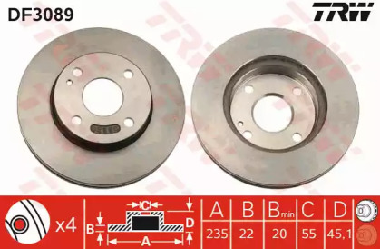 Диск гальмівний (1 шт.) MAZDA 323/323C/323F/323P/Demio