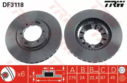 Диск гальмівний (1 шт.) MITSUBISHI Challenger/L200/Montero/Montero Sport/Pajero/Pajero