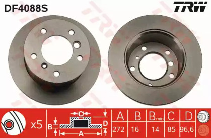 Диск гальмівний MERCEDES - VOLKSWAGEN G270/G300/G320/G36 AMG/G400/G500/G55 AMG/Sprinter 208