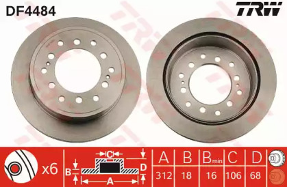 Диск гальмівний (1 шт.) TOYOTA Prado \03>> (R)