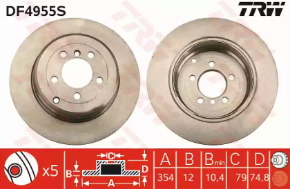 Диск гальмівний LAND ROVER Discovery(LT/L318)/Range Rover \R D=354mm \98-10