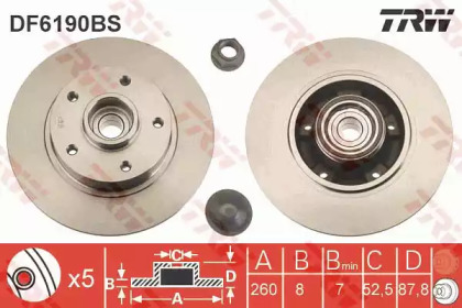 Диск гальмівний RENAULT Megane/Fluence \R \D=260mm \07>>