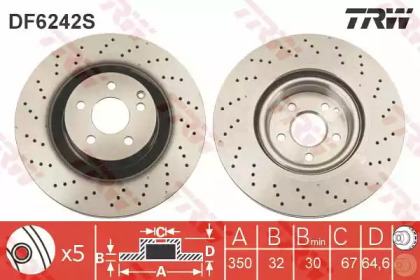 Диск гальмівний MERCEDES E(W211)/S(W221) \F D=350mm \05-13